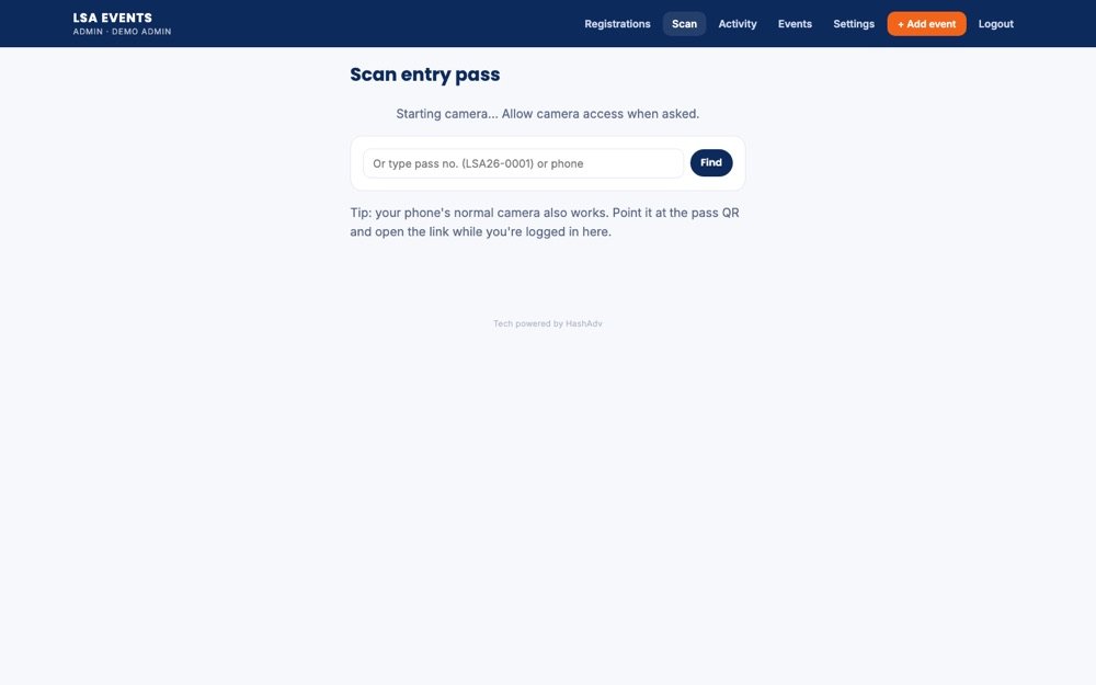 Hash Ticketing — Scan a pass to check someone in