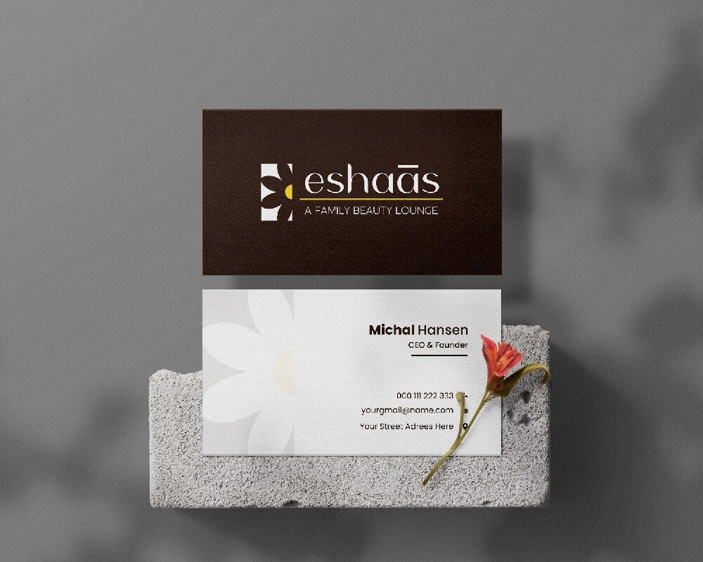Eshaas visiting card design
