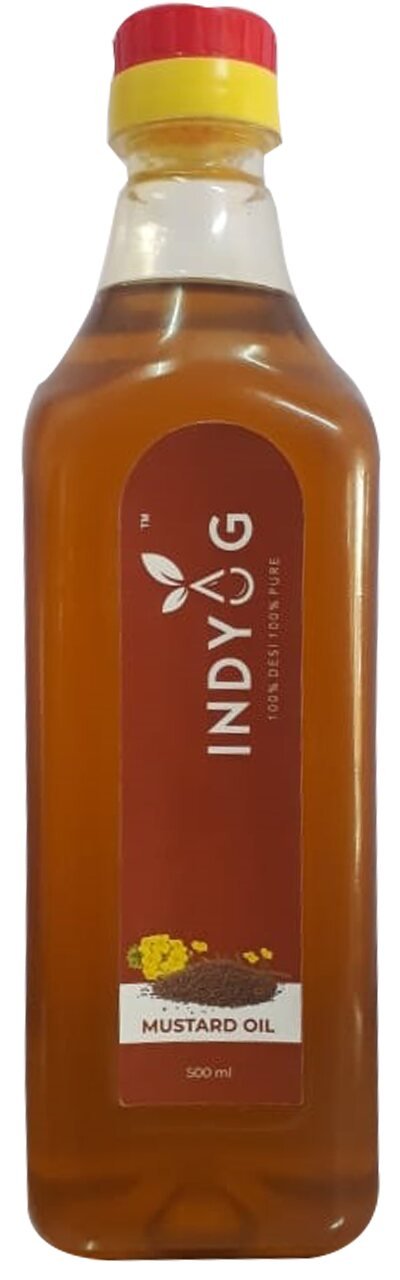 Indyog mustard oil 500 ml bottle