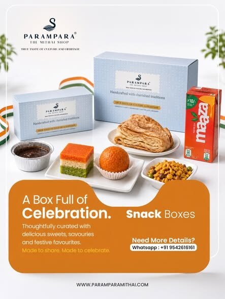 Parampara Independence Day snack box post, a box full of celebration